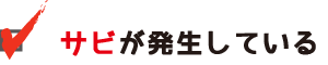 サビが発生している